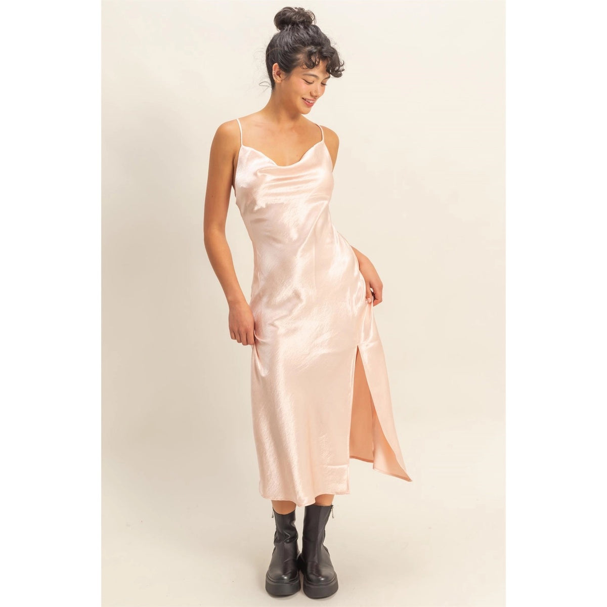 Double Zero Dusty Pink Silk Dress