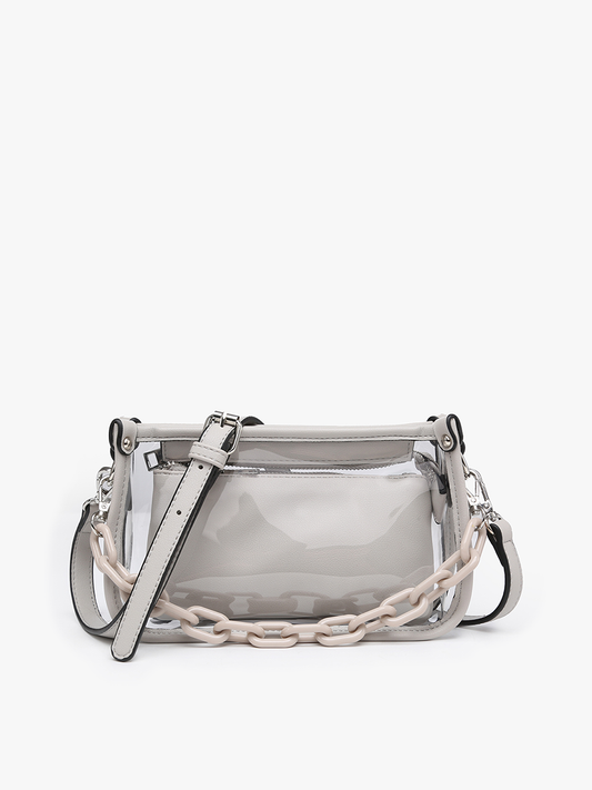 Jen & Co Silver Transparent Bag