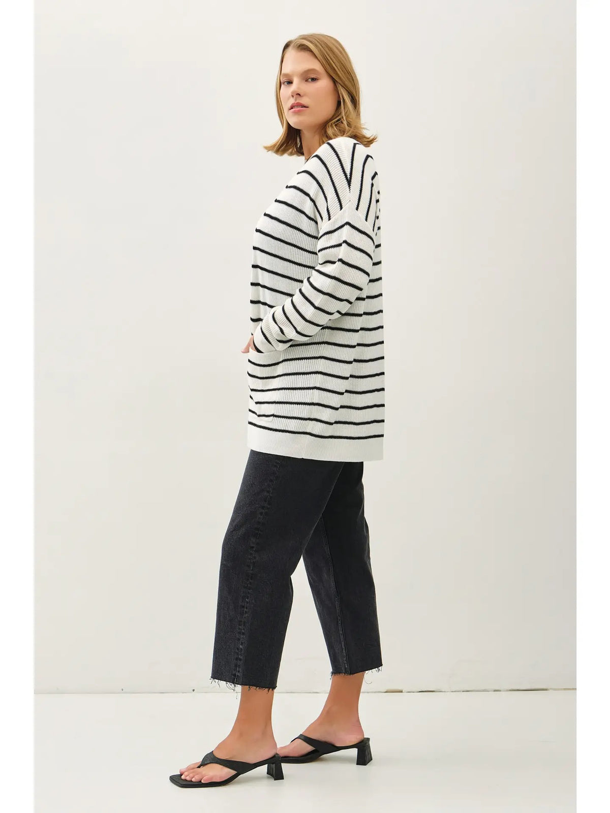 Be Cool Knit Stripped Cardigan