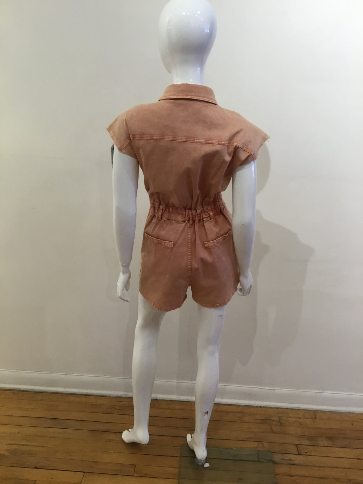 Fate Pink Denim Romper