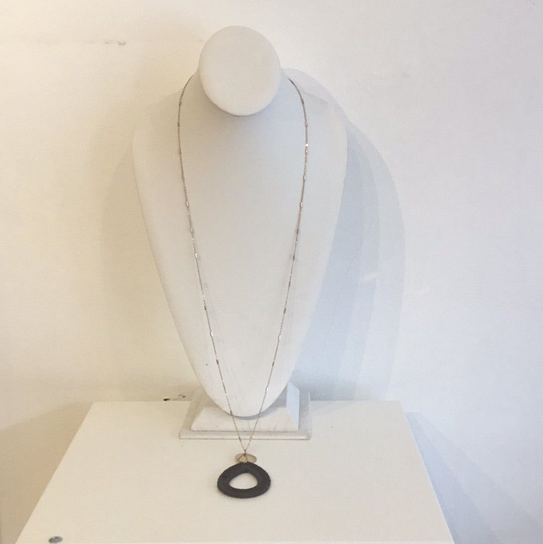 Long wicker necklace