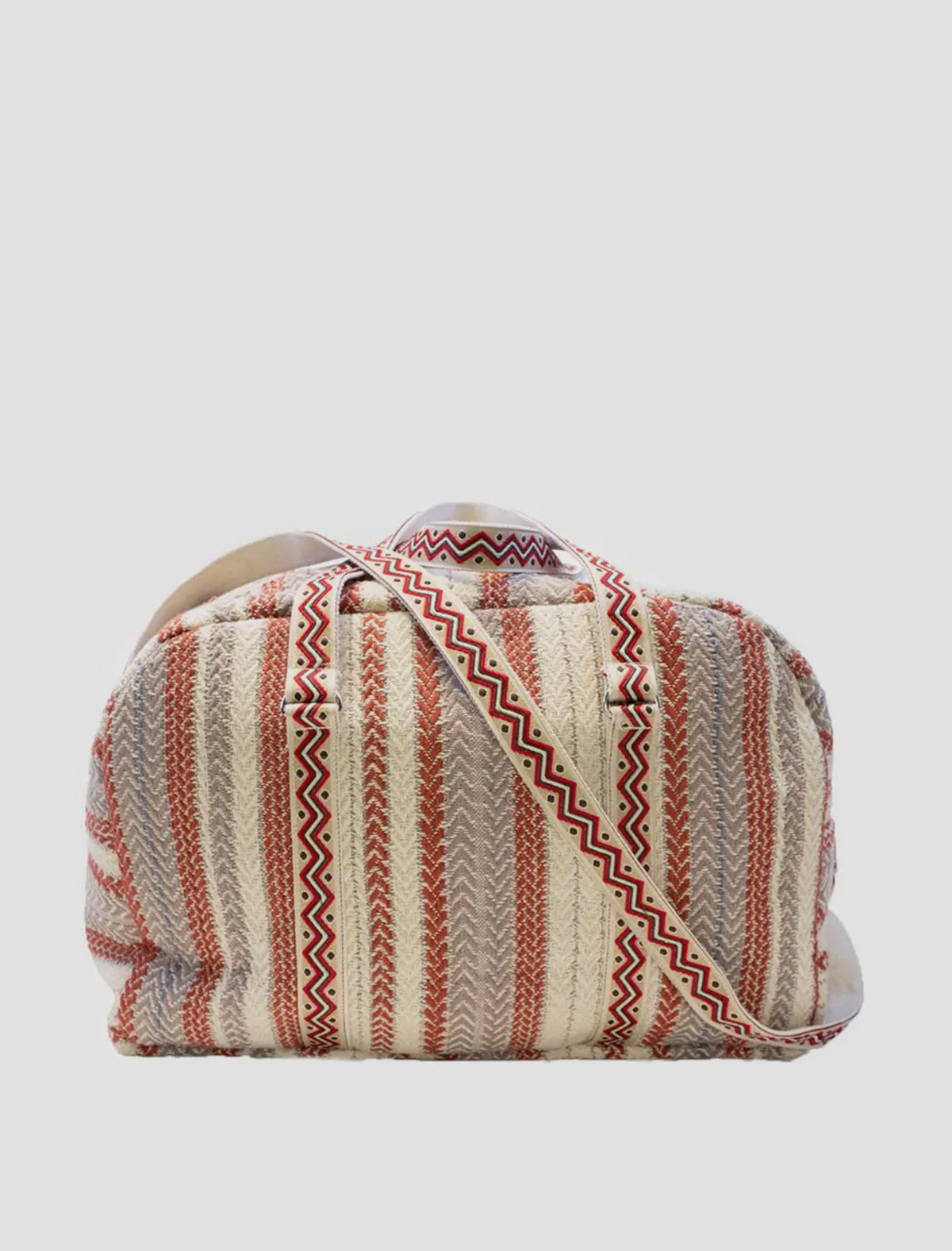 Jen & Co Burnt Orange and Grey Weekender/Duffle Bag