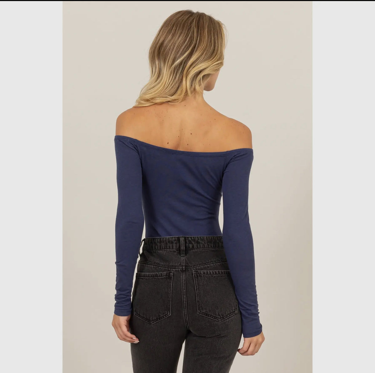 Double zero long sleeve off shoulder body suit