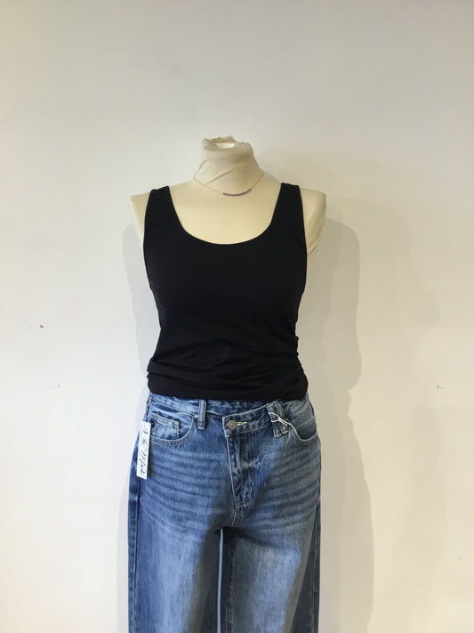 Nikibiki One Size Basic Tank in Black and Ivory