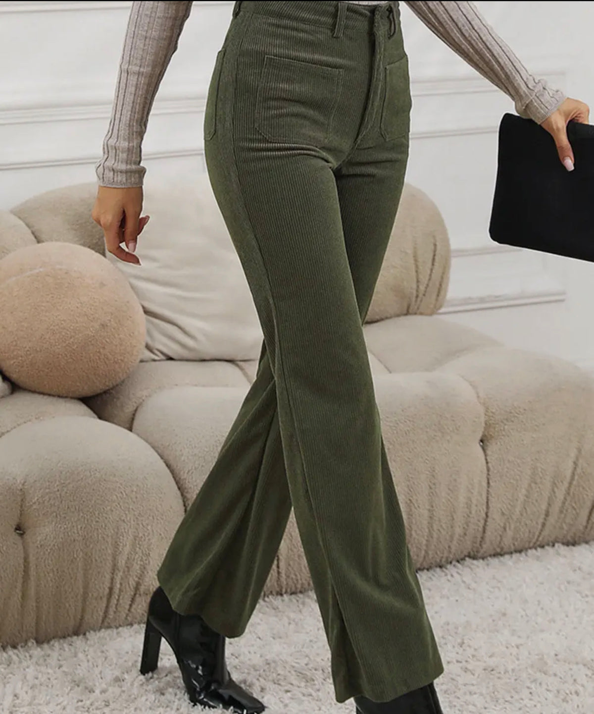 Pretty Bash Corduroy High Waisted Pants