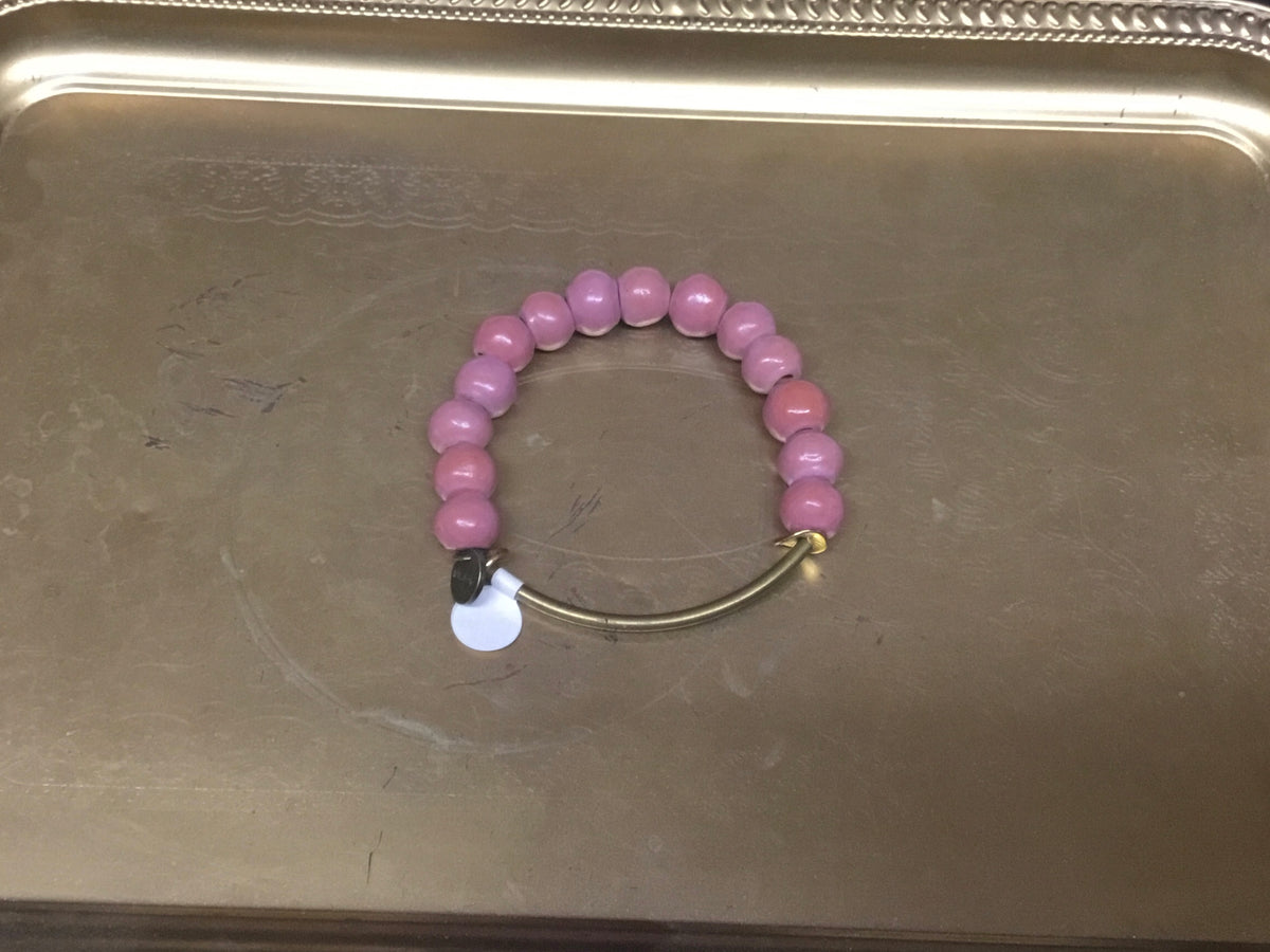 Pink beaded bracelet