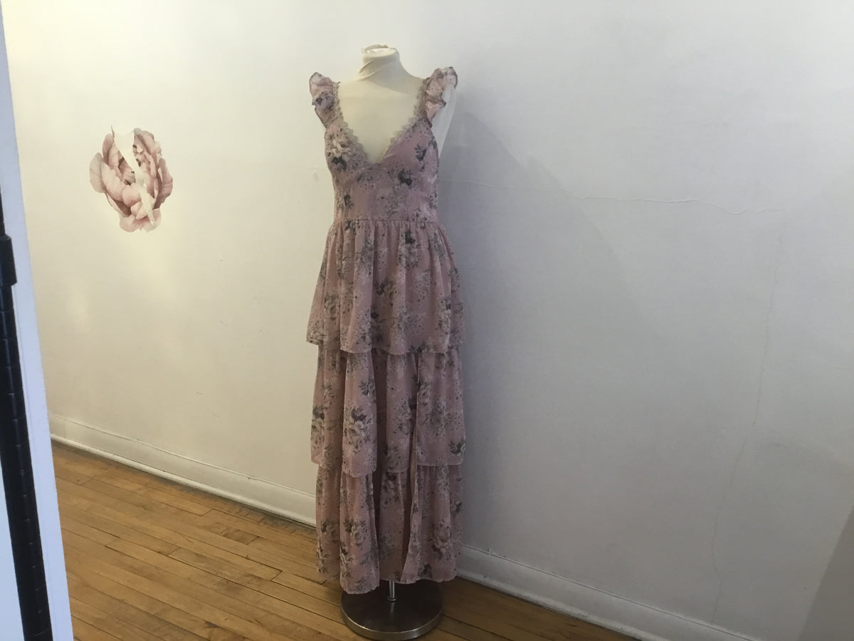 Jaded by Jane Pink floral maxi dress