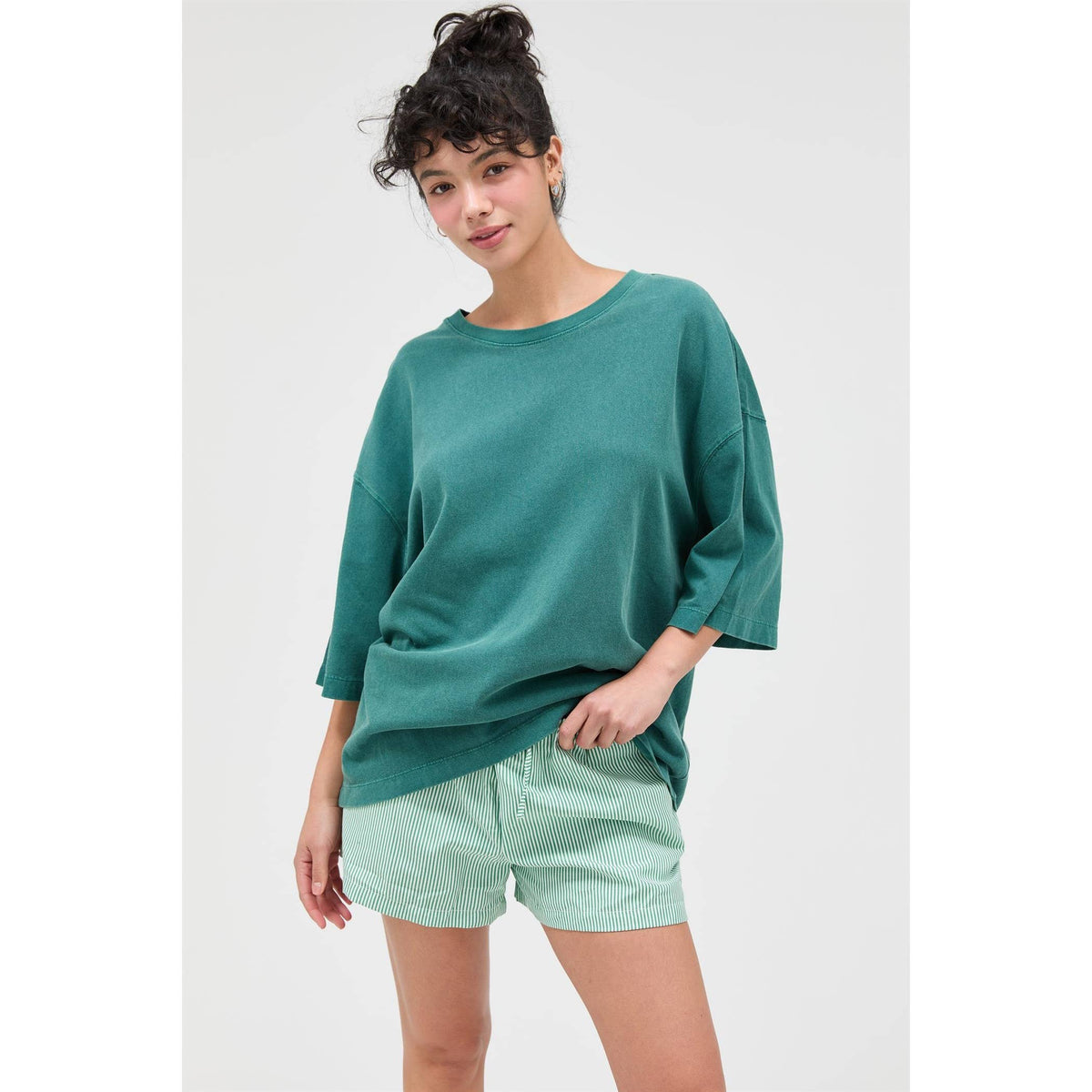 Striped Drawstring Waist Shorts