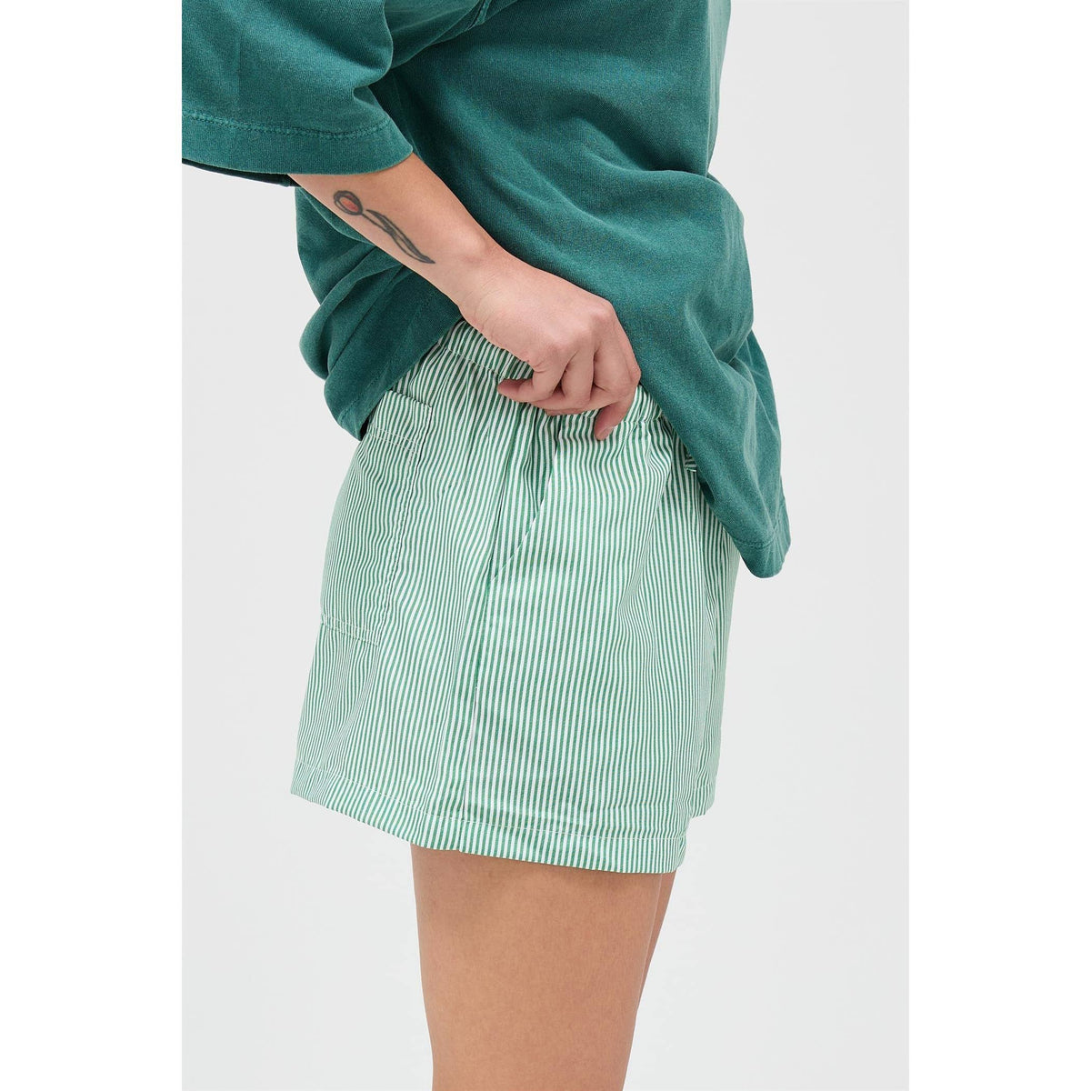 Striped Drawstring Waist Shorts