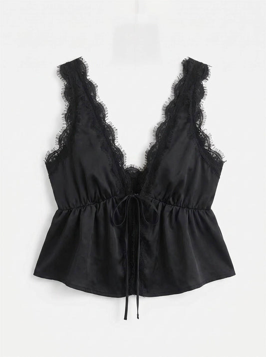 J-line black lace top